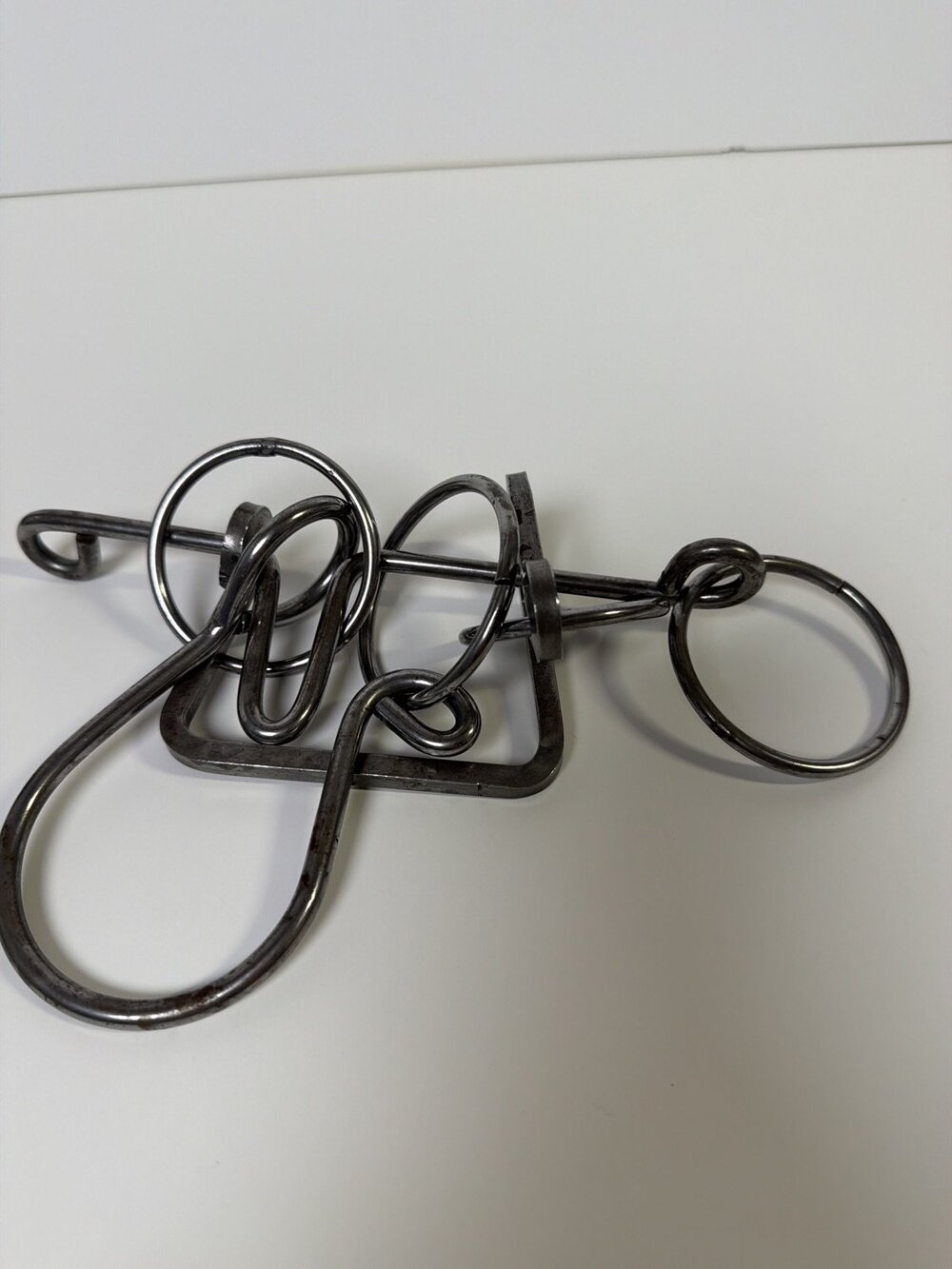 Metal Interlocking Disentanglement Puzzle Ring Brain Teaser Challenge Dark